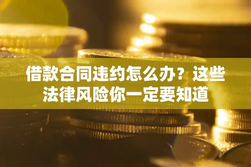 武汉借款合同违约怎么办？这些法律风险你一定要知道