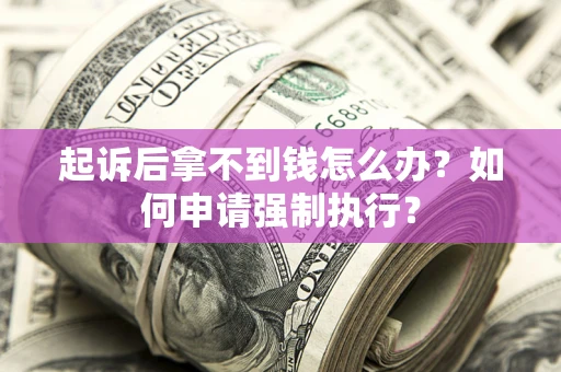武汉起诉后拿不到钱怎么办？如何申请强制执行？