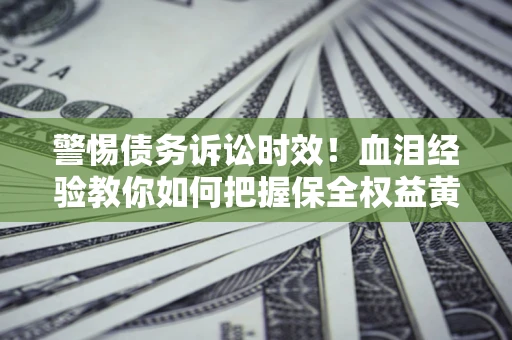 武汉警惕债务诉讼时效！血泪经验教你如何把握保全权益黄金期