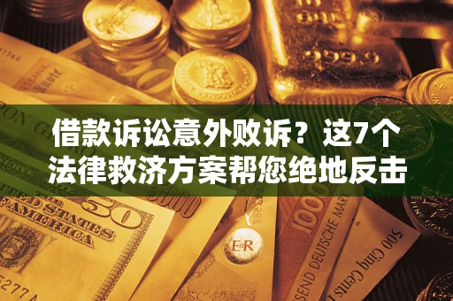 武汉借款诉讼意外败诉？这7个法律救济方案帮您绝地反击！
