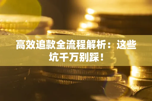 武汉高效追款全流程解析：这些坑千万别踩！