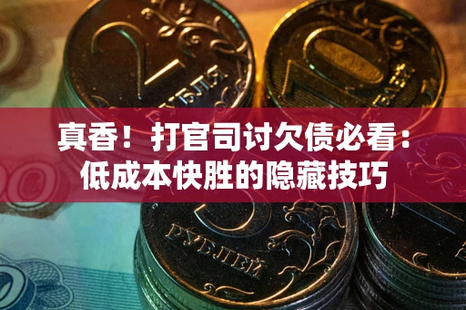 武汉真香！打官司讨欠债必看：低成本快胜的隐藏技巧