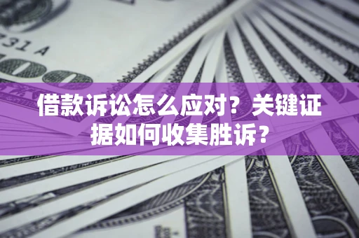武汉借款诉讼怎么应对？关键证据如何收集胜诉？