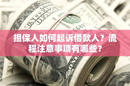 武汉担保人如何起诉借款人？流程注意事项有哪些？